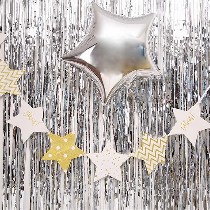 Silver Fringe Curtain