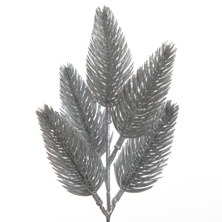 Silver Glitter Pine Bud Pick - Set of 2