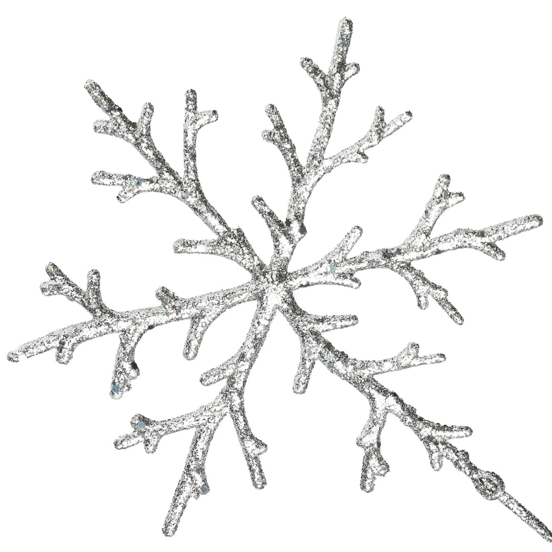 Silver Glitter Snowflake Spray