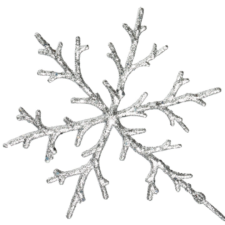 Silver Glitter Snowflake Spray