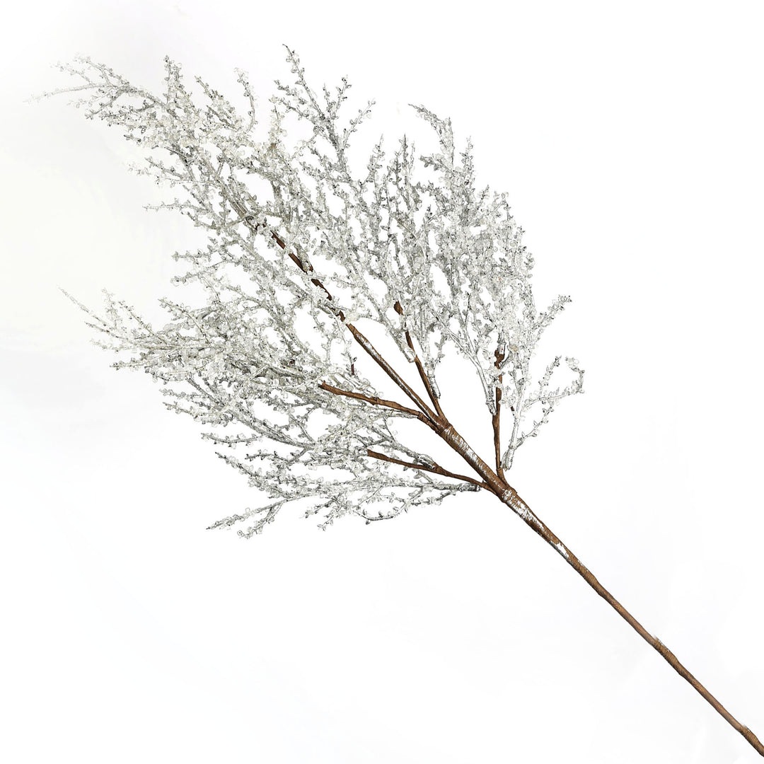 Silver Icicle Branch Christmas Spray