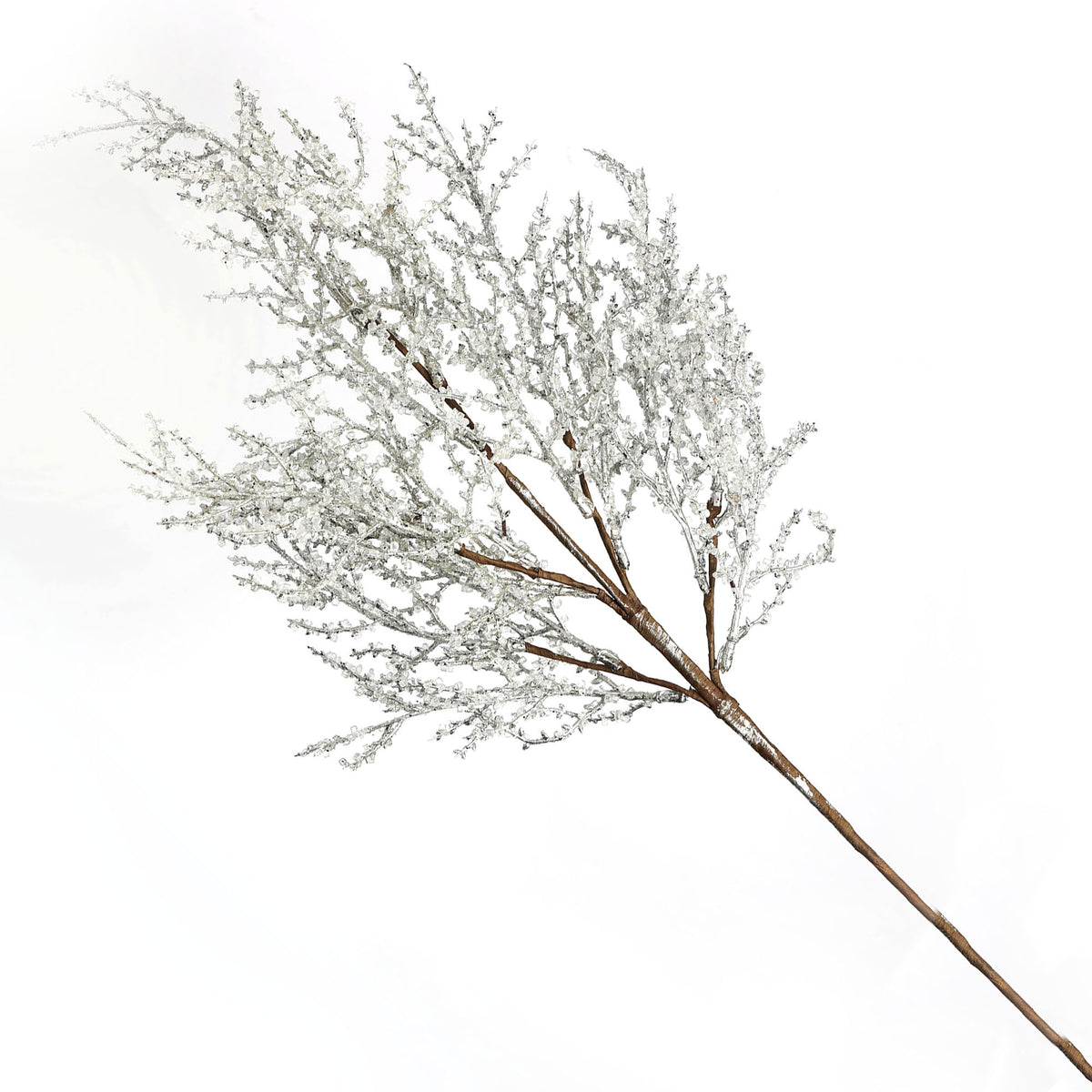Silver Icicle Branch Christmas Spray
