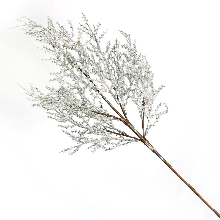 Silver Icicle Branch Christmas Spray