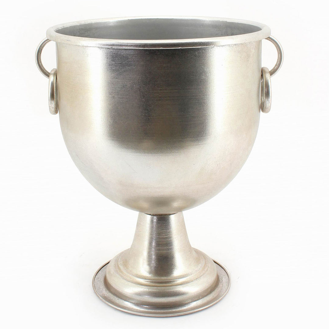 Silver Metal Urn 45cm(h)
