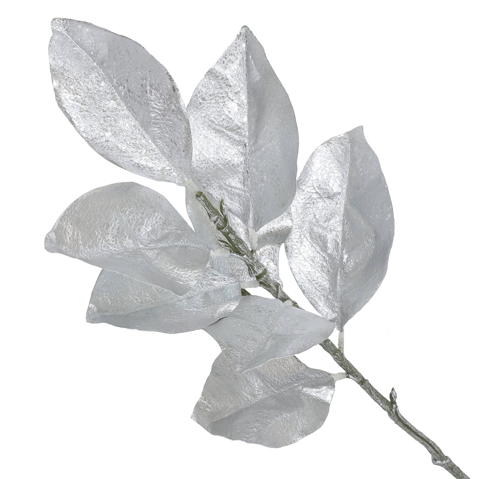 Silver Metallic Leaf Spray