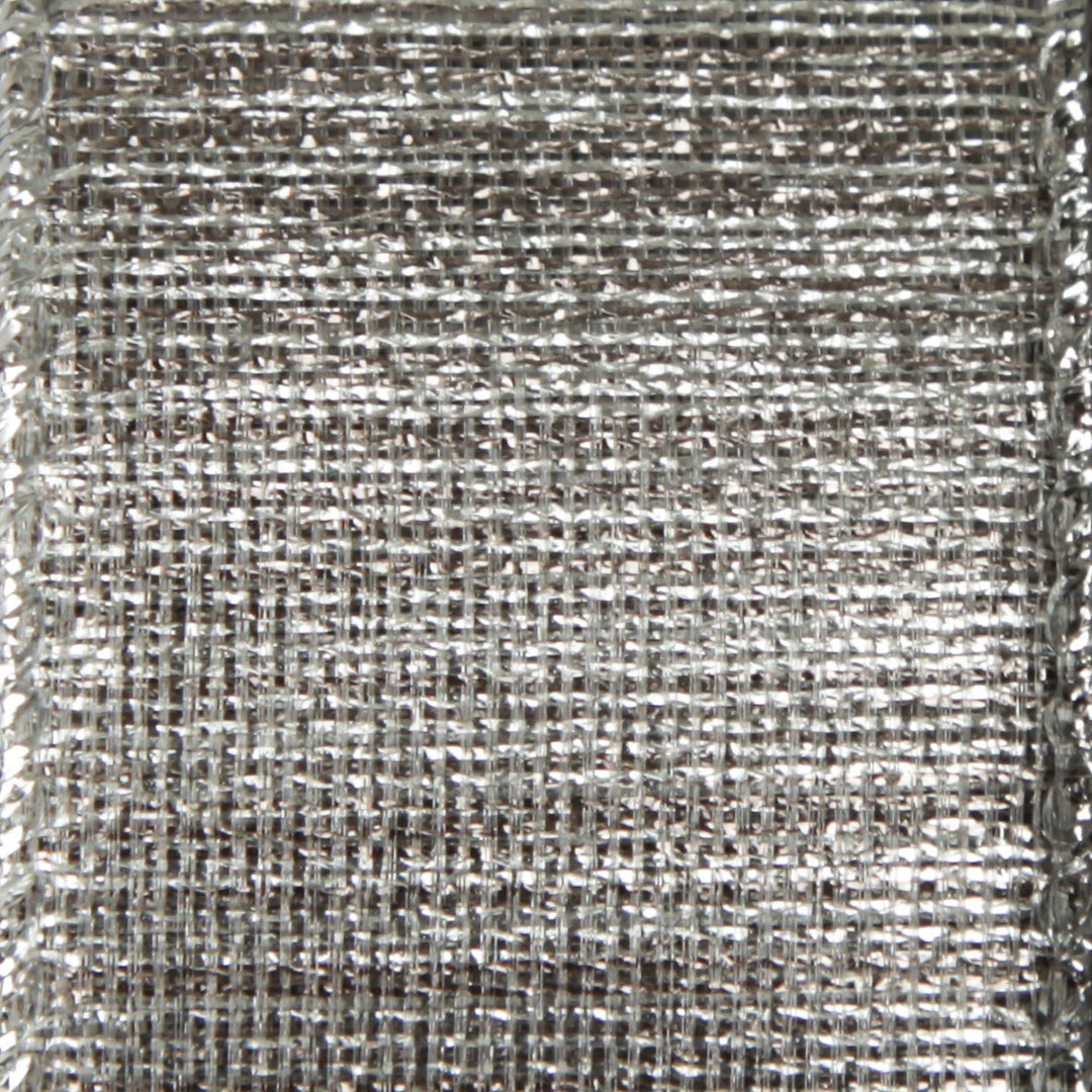 Silver Metallic Shimmer Wired Ribbon