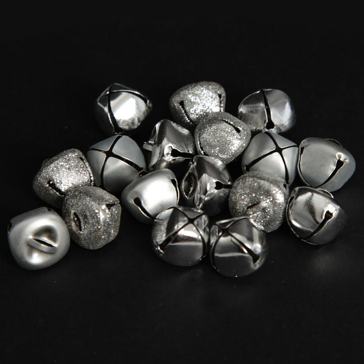 Silver Mini Jingle Bell Decorations - Bag of 15
