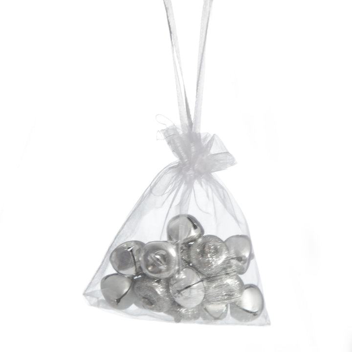 Silver Mini Jingle Bell Decorations - Bag of 15