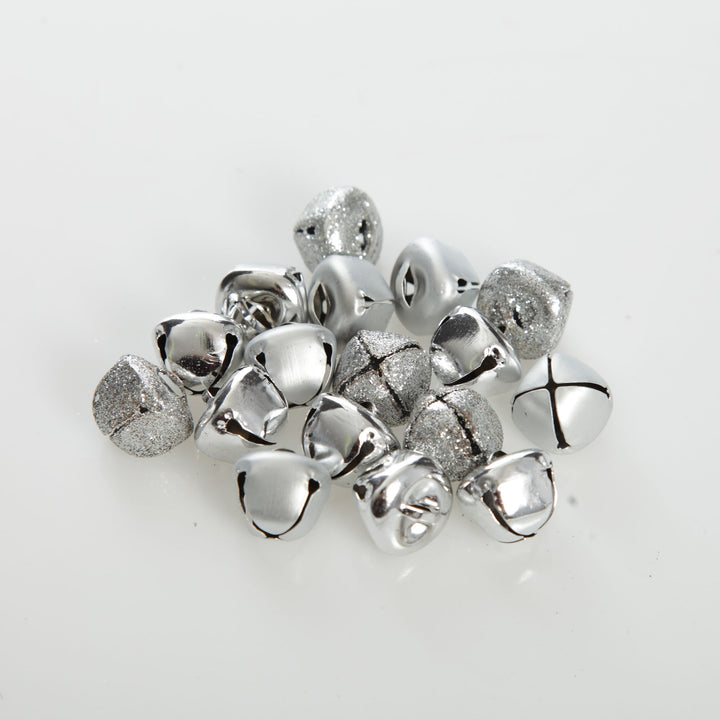 Silver Mini Jingle Bell Decorations - Bag of 15