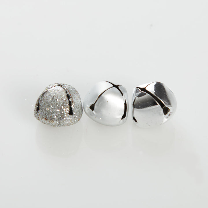 Silver Mini Jingle Bell Decorations - Bag of 15