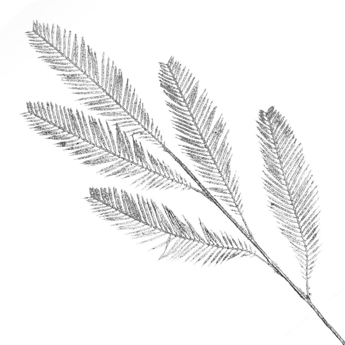 Silver Glitter Feather Spray
