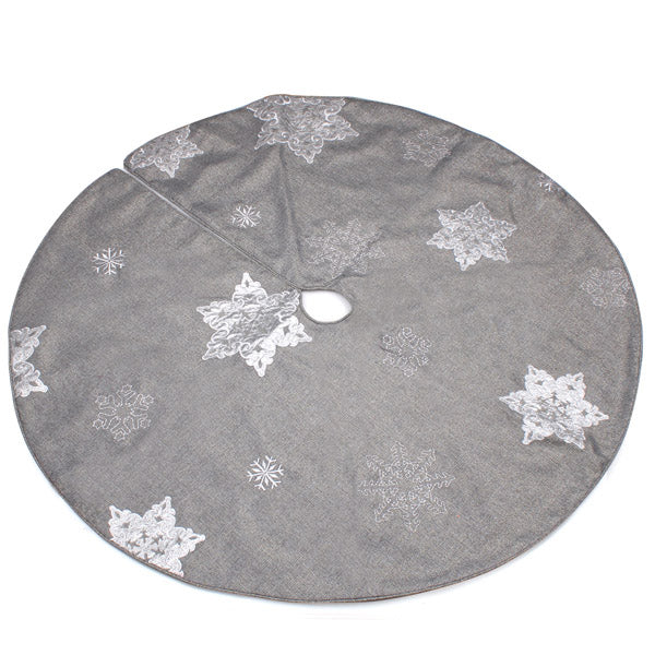 Silver Snowflake Tree Skirt 