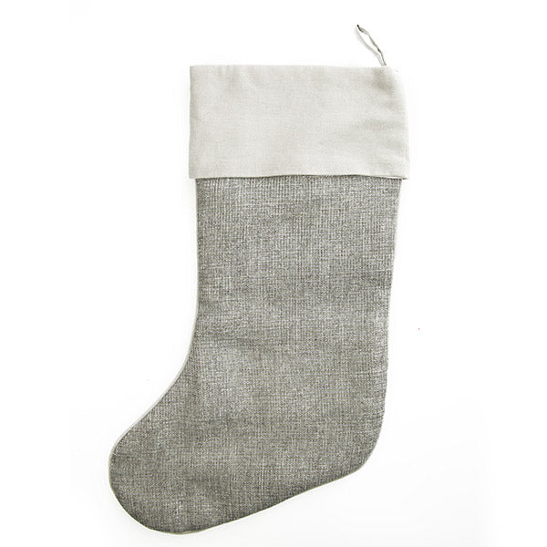 Personalised Silver Bauble Stocking - Back