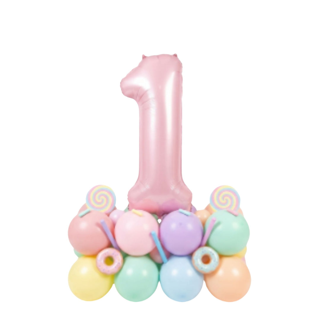 Air Filled Grand Balloon Stack - Single Number Classic