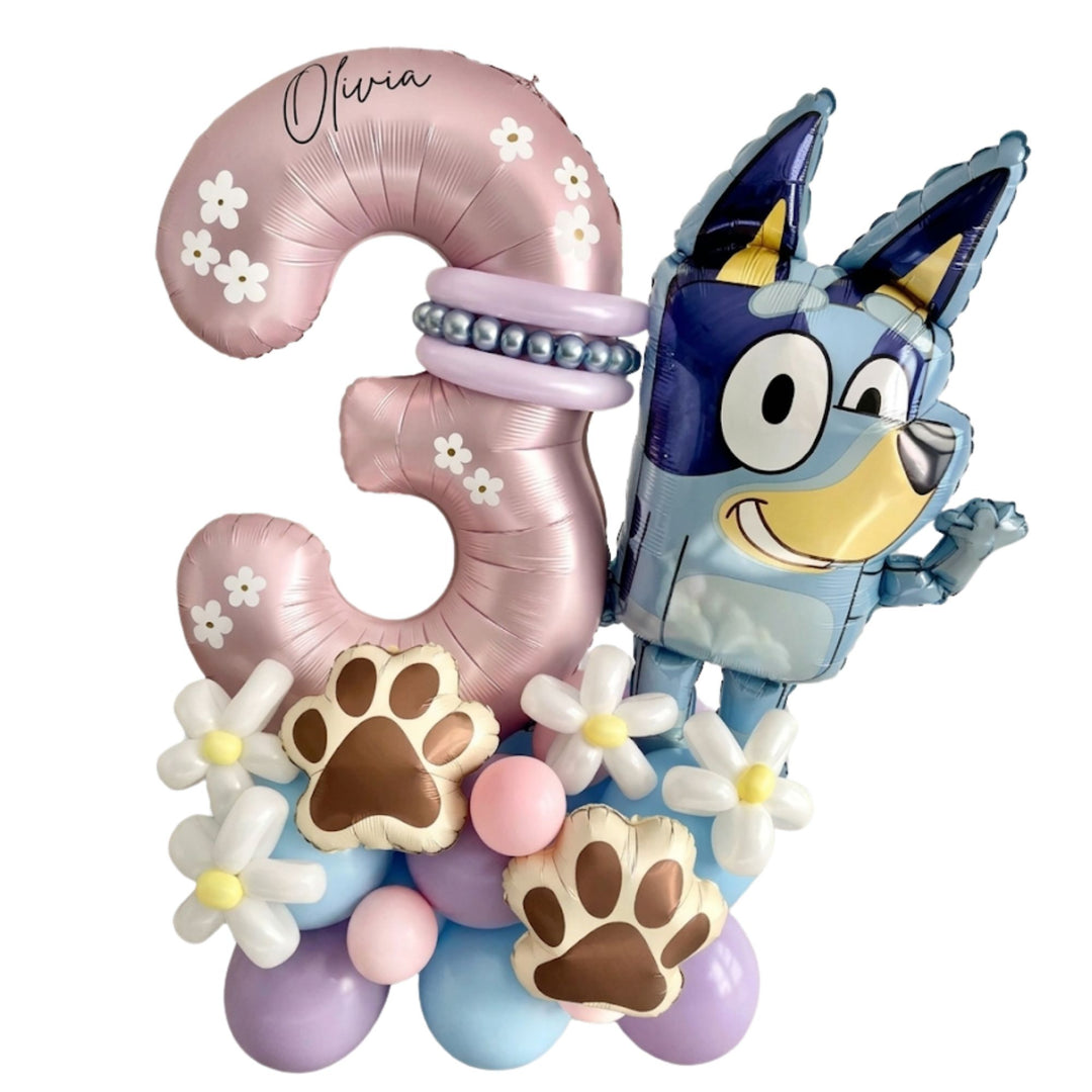 Air Filled Grand Balloon Stack - Single Number Luxe