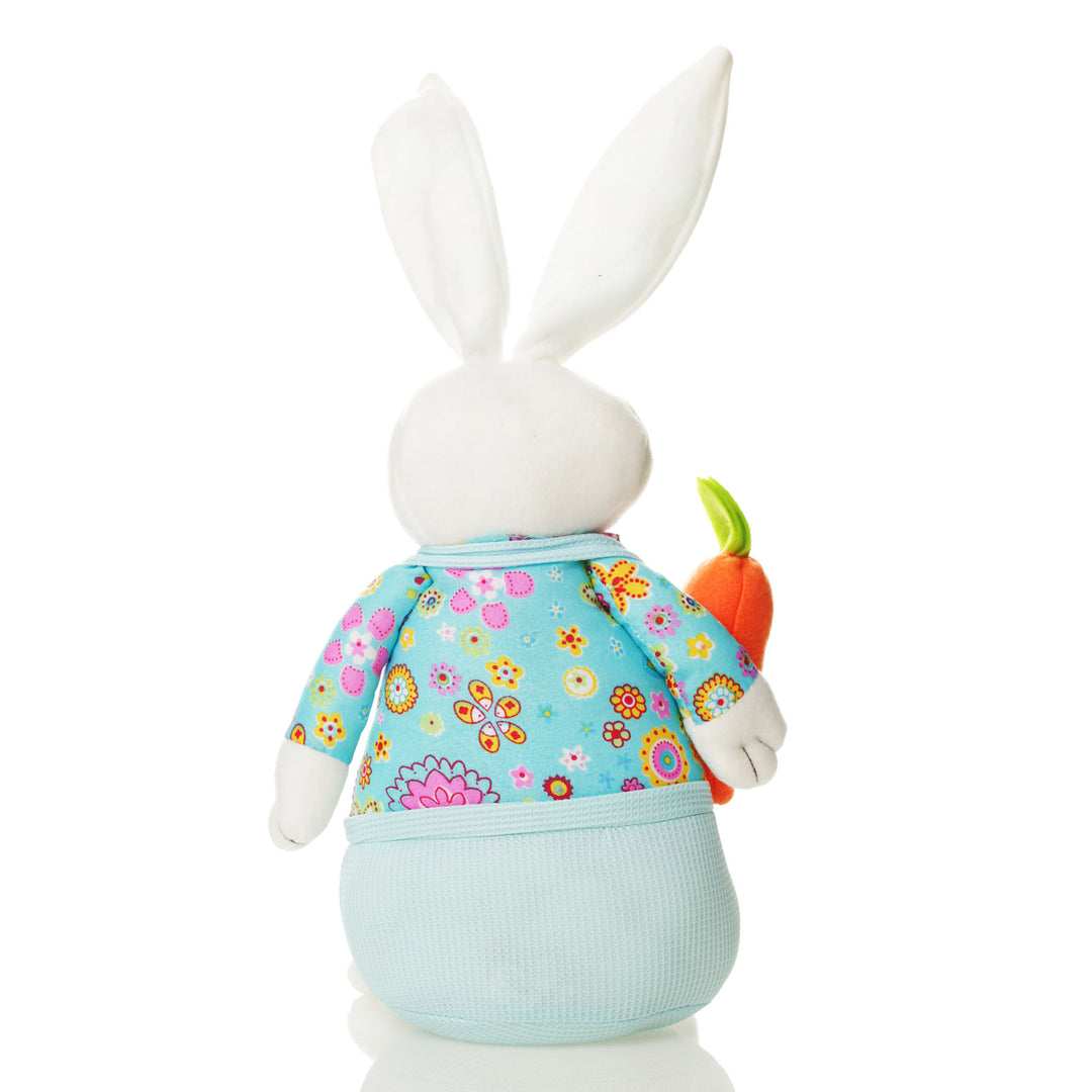 Sitting  Bright Plush Bunny Blue