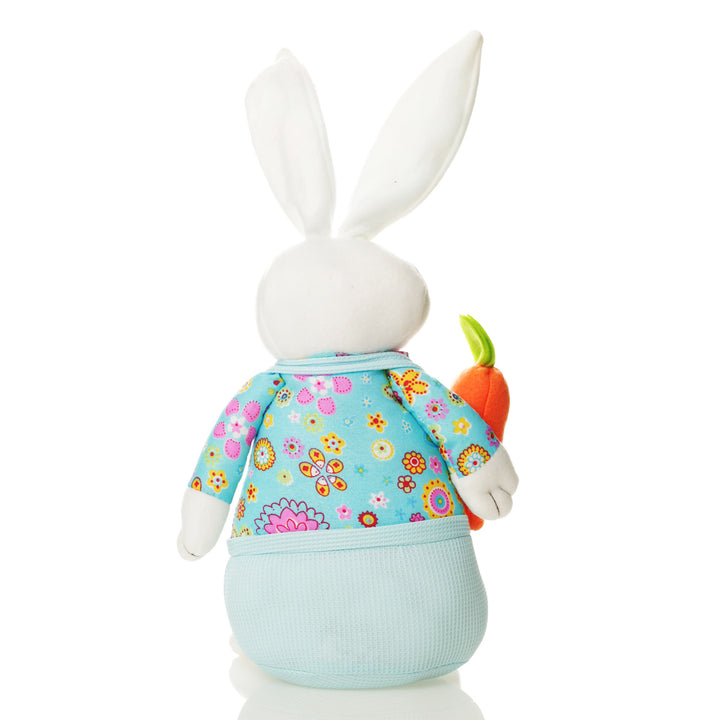 Sitting  Bright Plush Bunny Blue