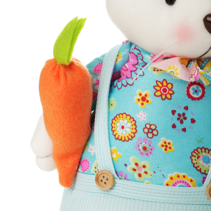 Sitting  Bright Plush Bunny Blue