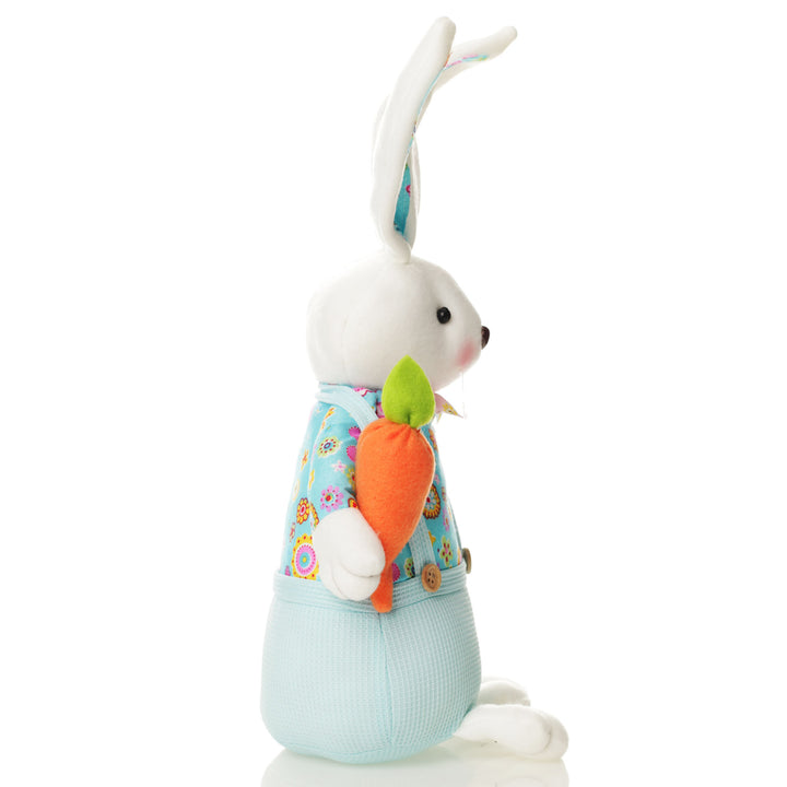 Sitting  Bright Plush Bunny Blue