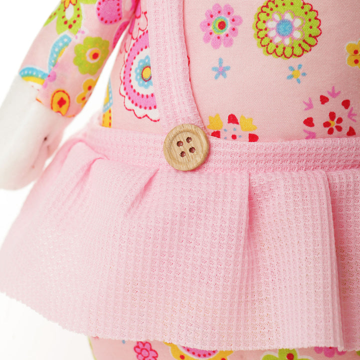 Sitting  Bright Plush Bunny Pink