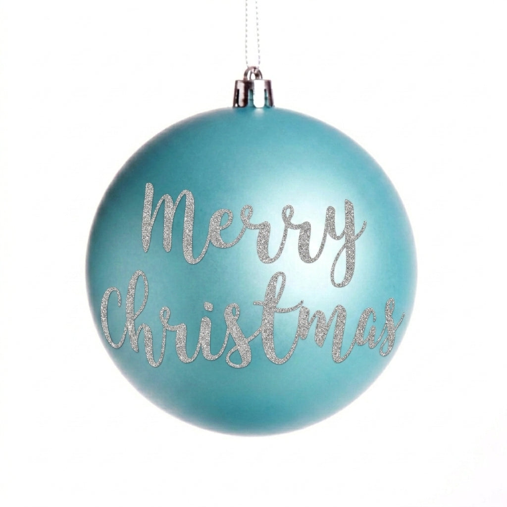 Sky Blue First Christmas Shatterproof Personalised Bauble