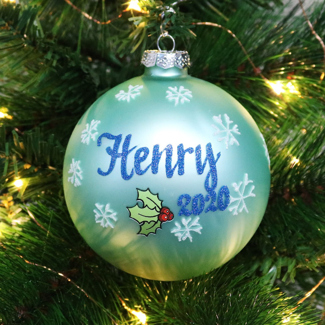 Sky Blue Rocking Horse Christmas Bauble