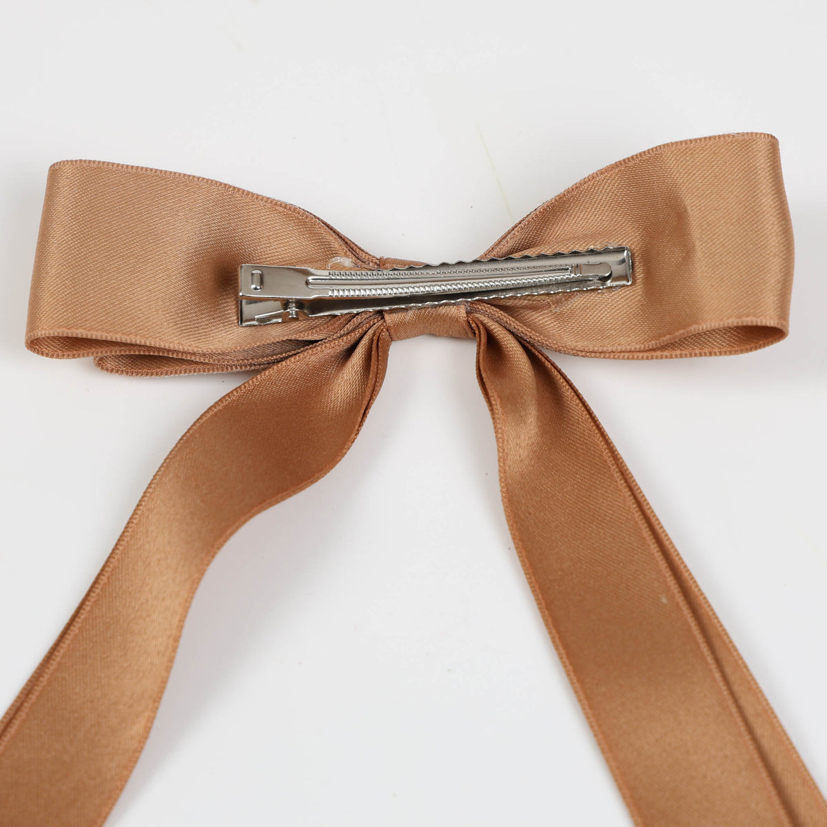 Slimline Caramel Satin Christmas Bow 15cm (W) - Set of 2
