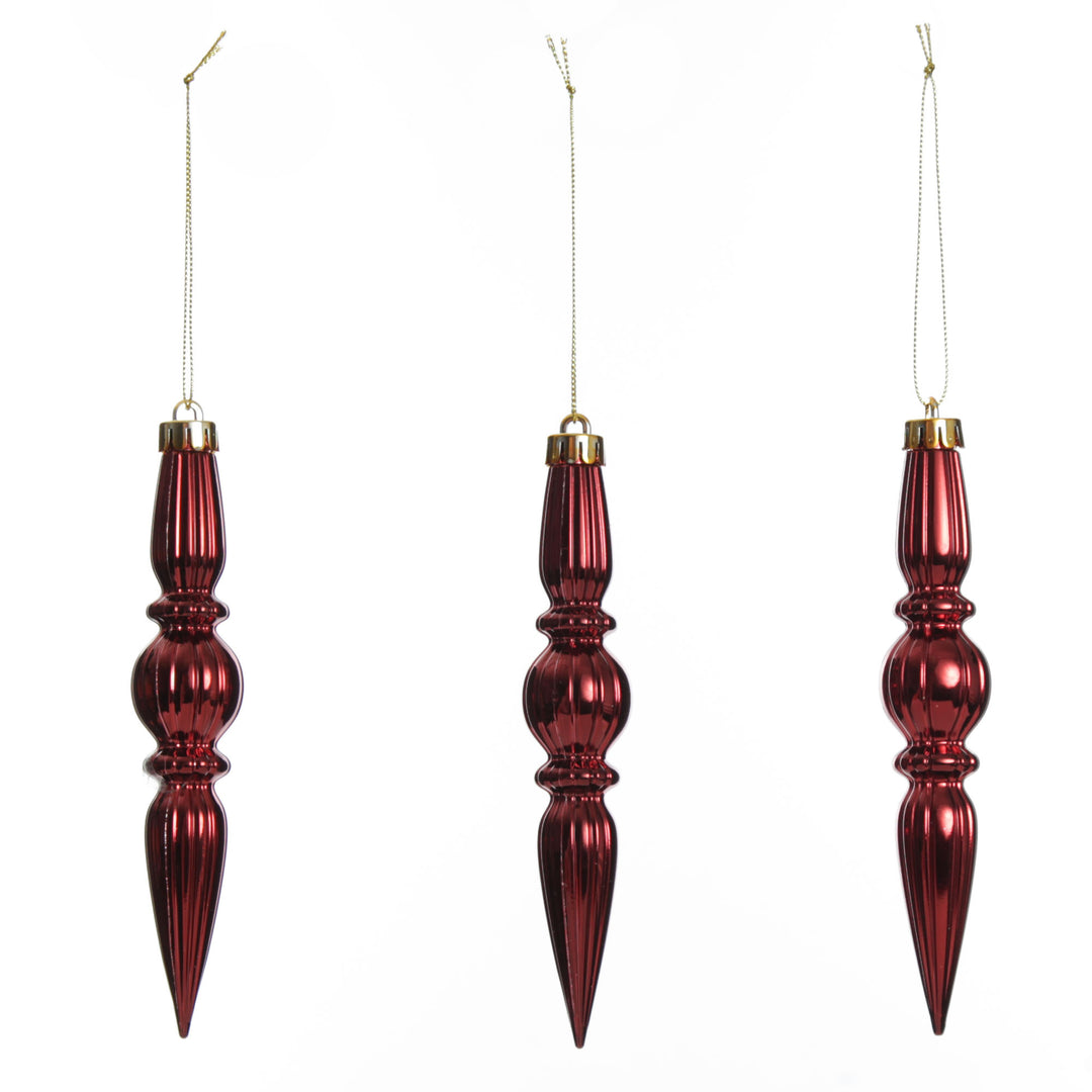 Small Burgundy Christmas Drop Decoration
