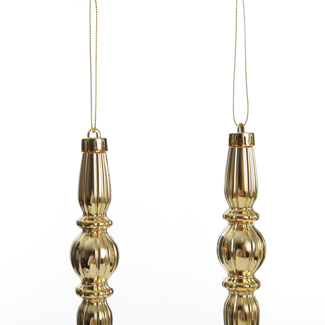 Small Champagne Christmas Drop Decoration - Set of 3