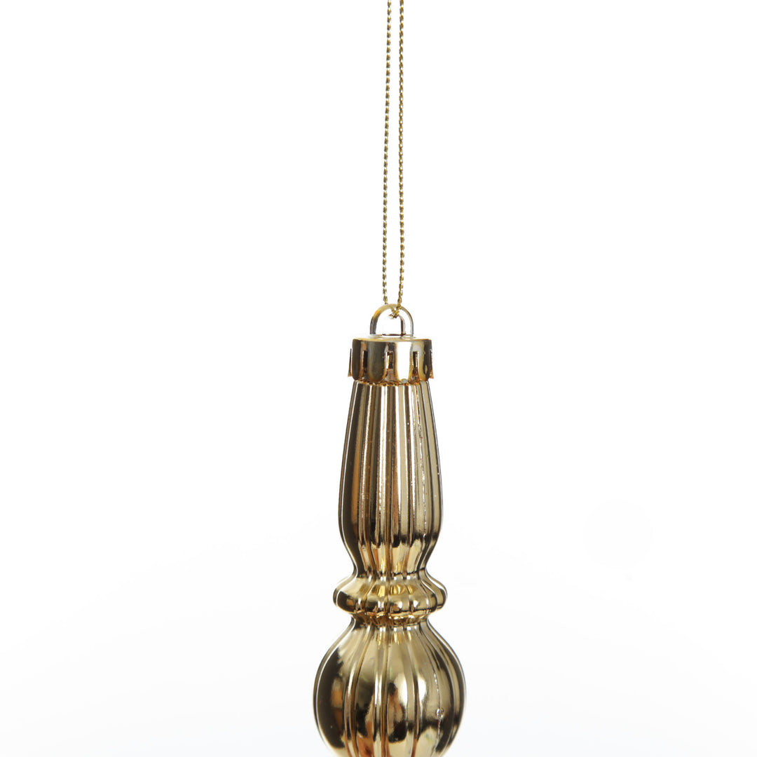 Small Champagne Christmas Drop Decoration - Set of 3