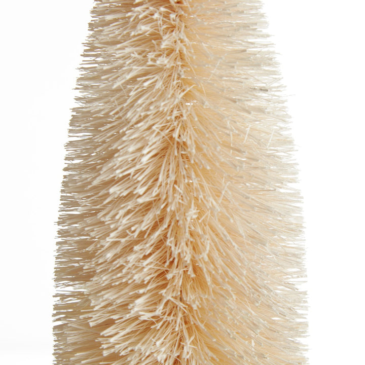 Small Ivory Bottle Brush Tree - Set of 2 - Close up