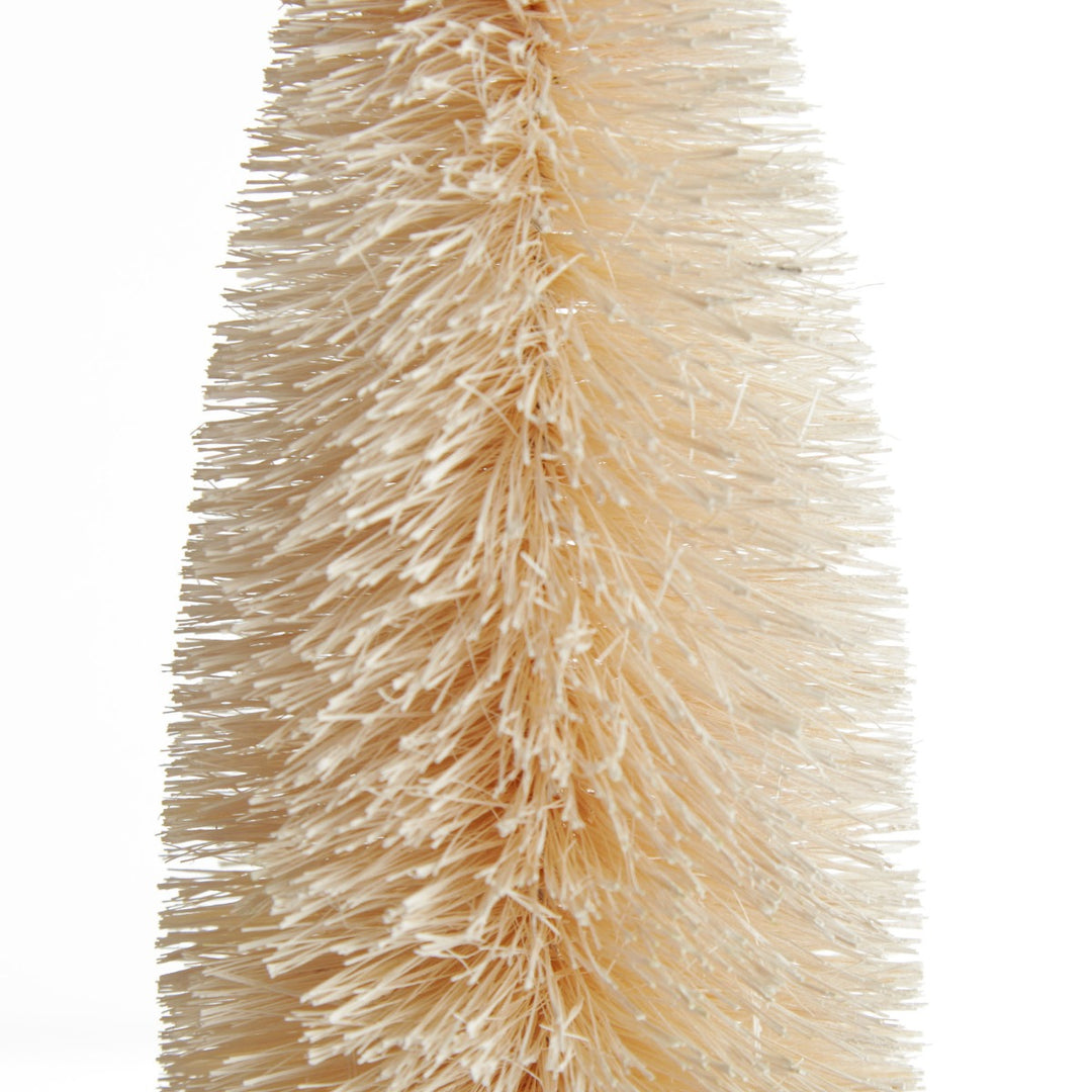 Small Ivory Bottle Brush Tree - Set of 2 - Close up