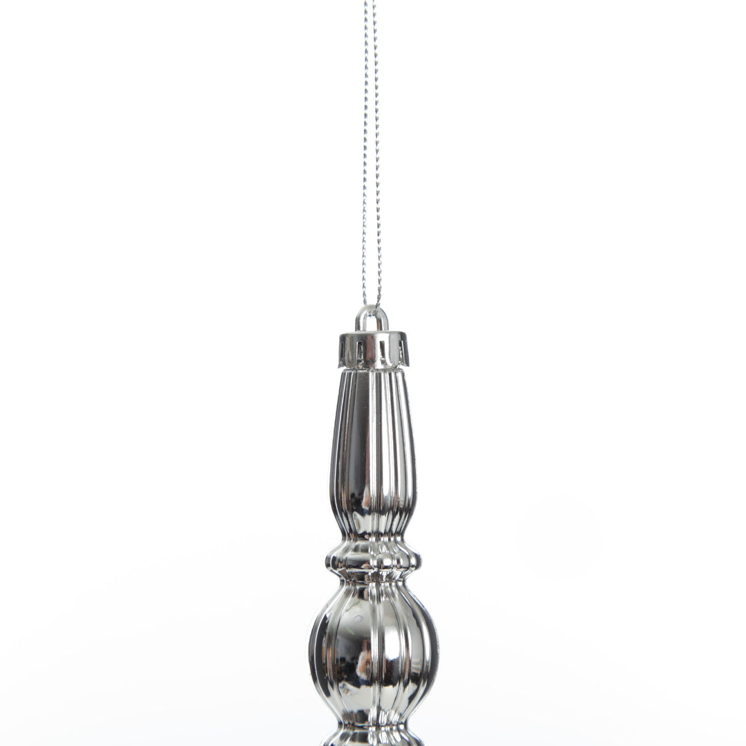 Small Silver Christmas Drop Decoration