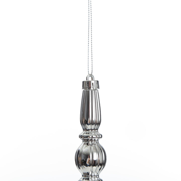 Small Silver Christmas Drop Decoration