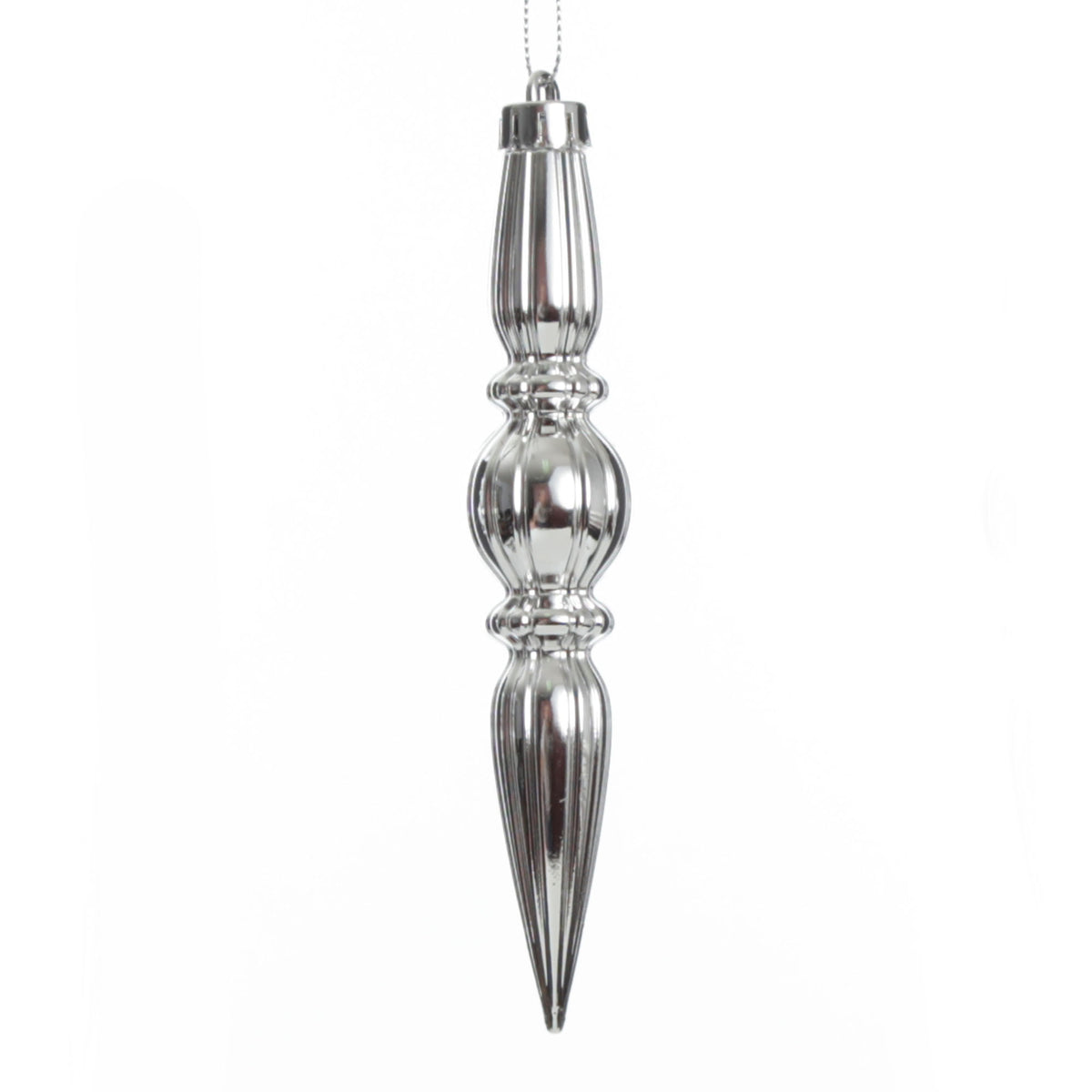 Small Silver Christmas Drop Decoration