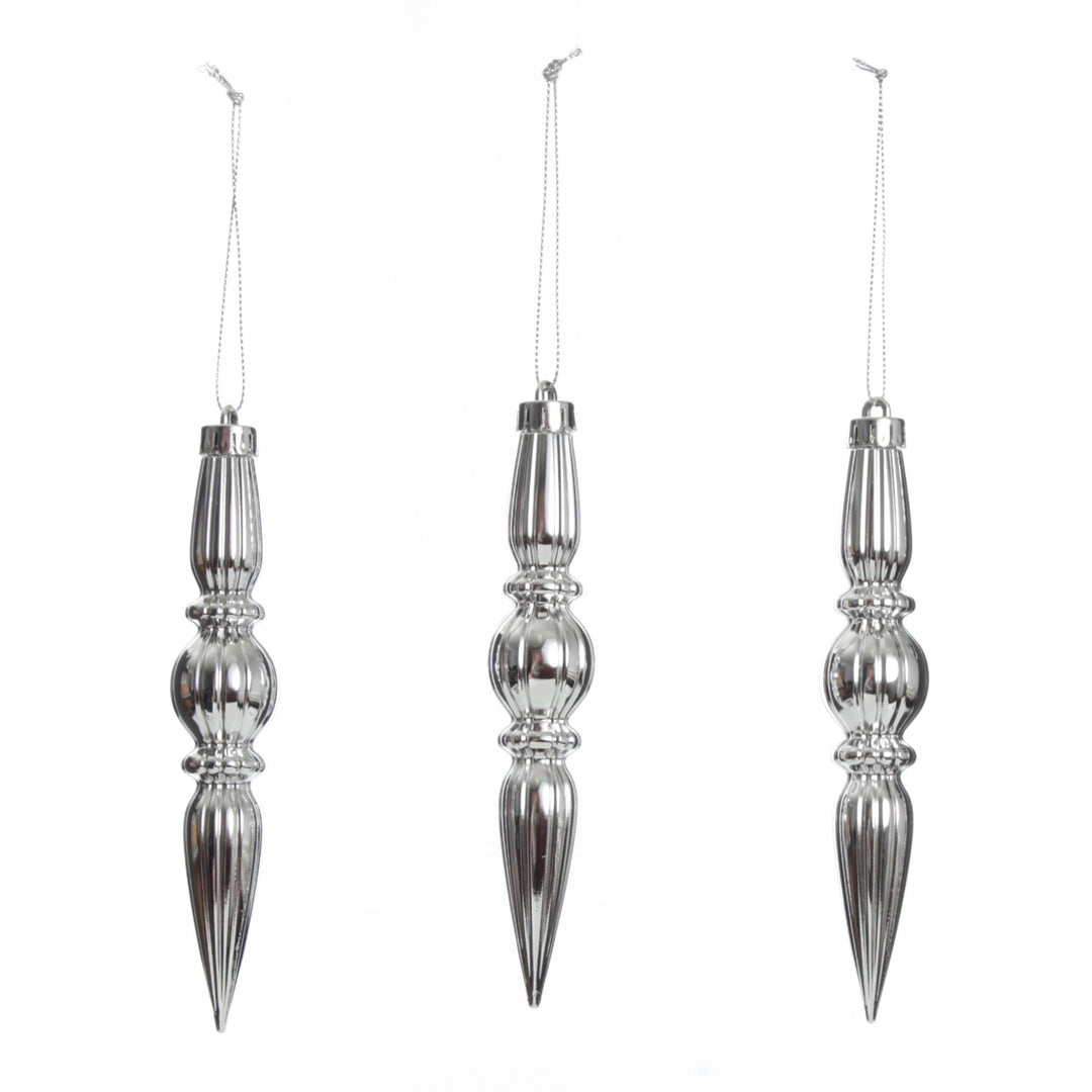 Small Silver Christmas Drop Decoration