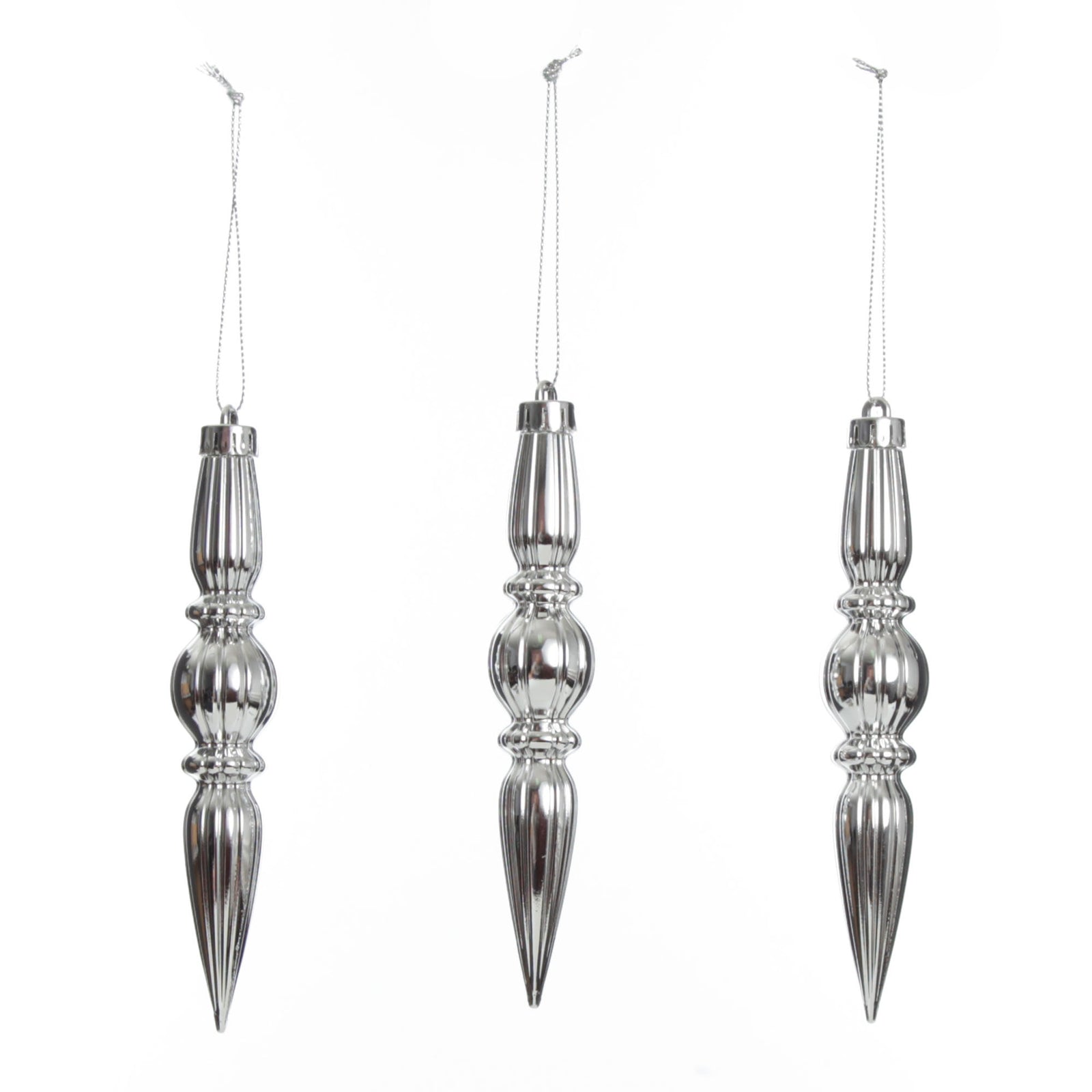 Small Silver Christmas Drop Decoration