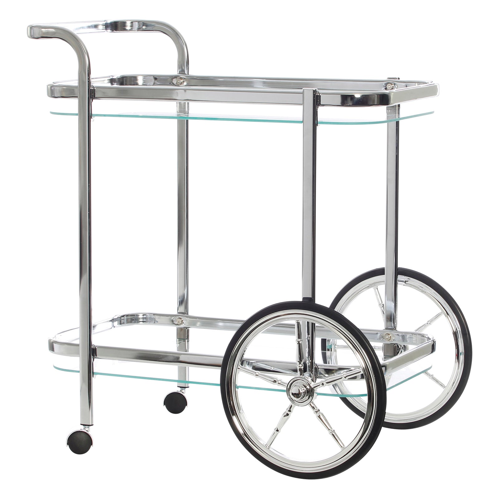 Smith Rectangular Bar Cart - Chrome