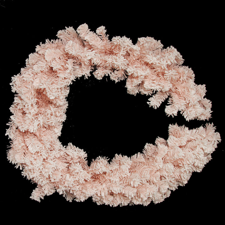 Snow Flocked Pink Fir Christmas Garland