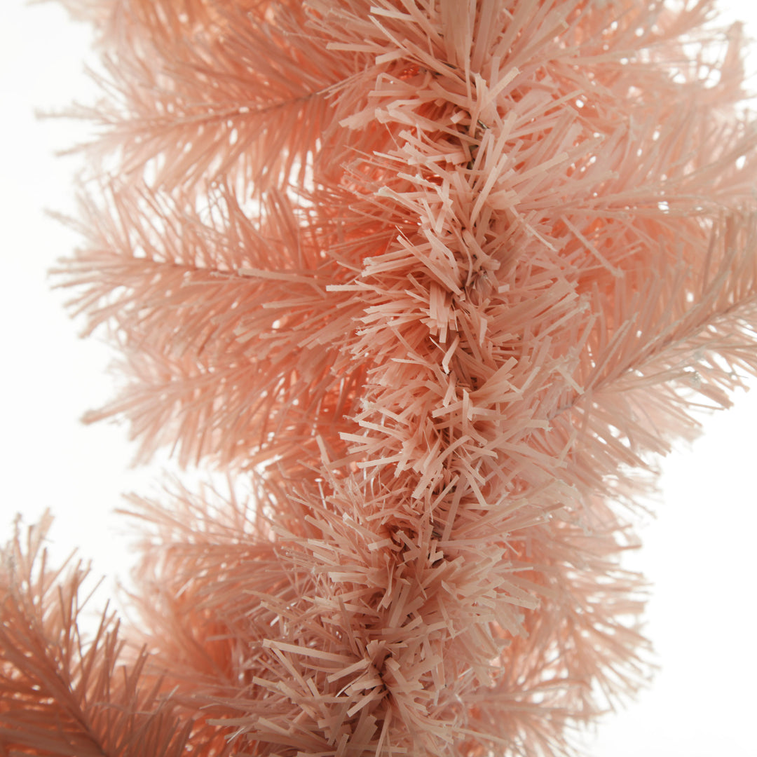 Snow Flocked Pink Fir Christmas Wreath