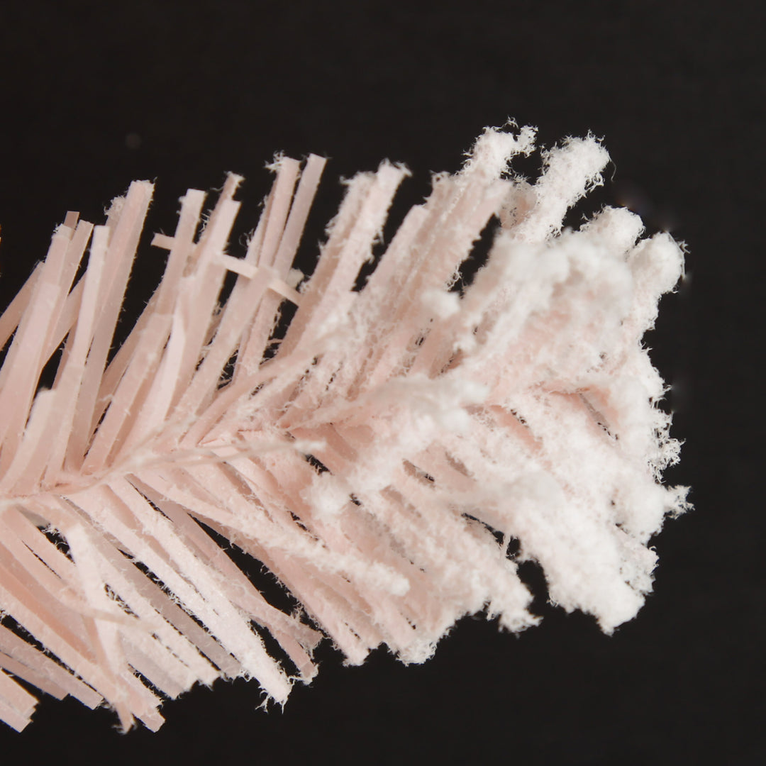 Snow Flocked Pink Fir Christmas Wreath