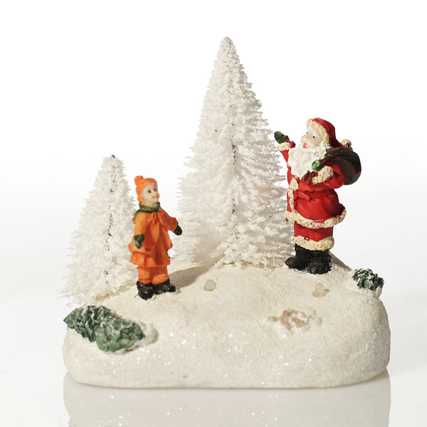 The product has been saved. Christmas Snow Scene Lightup Ornament Santa