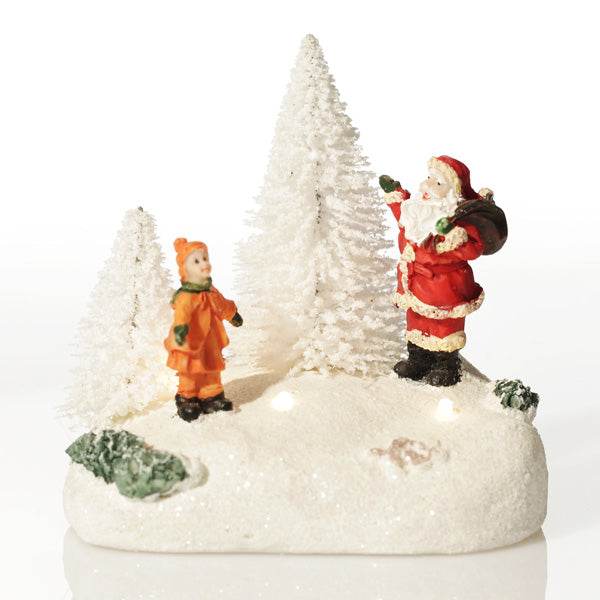 The product has been saved. Christmas Snow Scene Lightup Ornament Santa