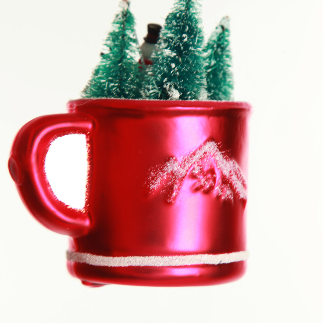 Snowman in Mug Christmas Tree Decoration