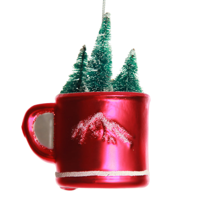 Snowman in Mug Christmas Tree Decoration