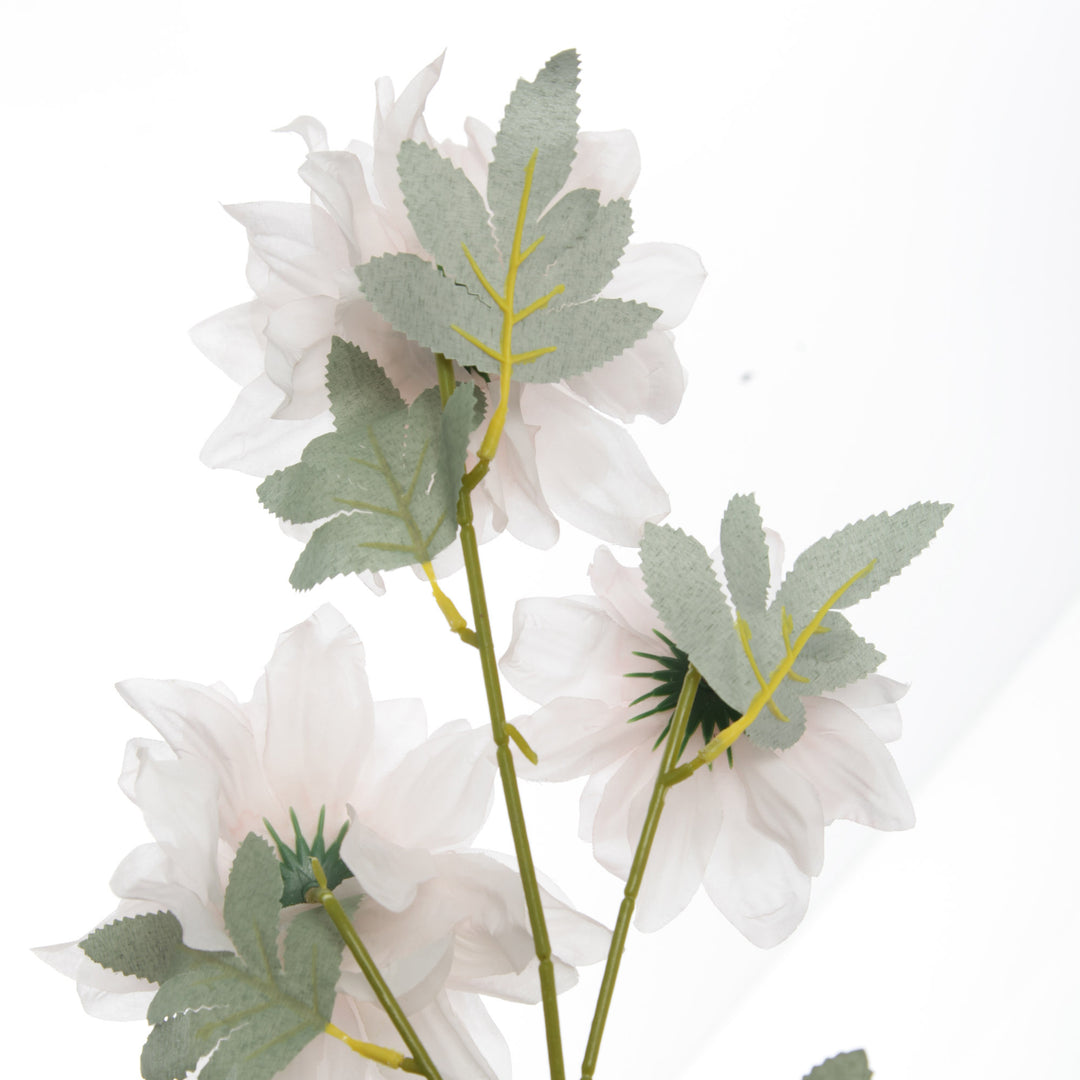 Soft Pink Dahlia Flower Trio Spray - Back Detail