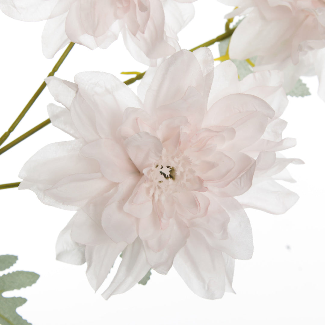Soft Pink Dahlia Flower Trio Spray - Flower Detail