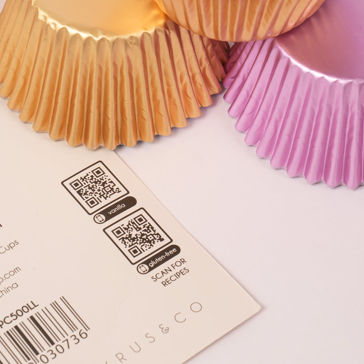 Soft Gold Foil Baking Cups - 50 Pcs