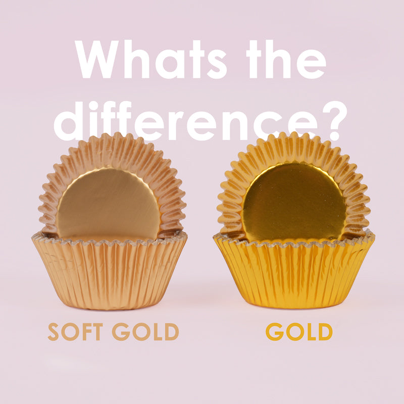 Soft Gold Foil Baking Cups - 50 Pcs
