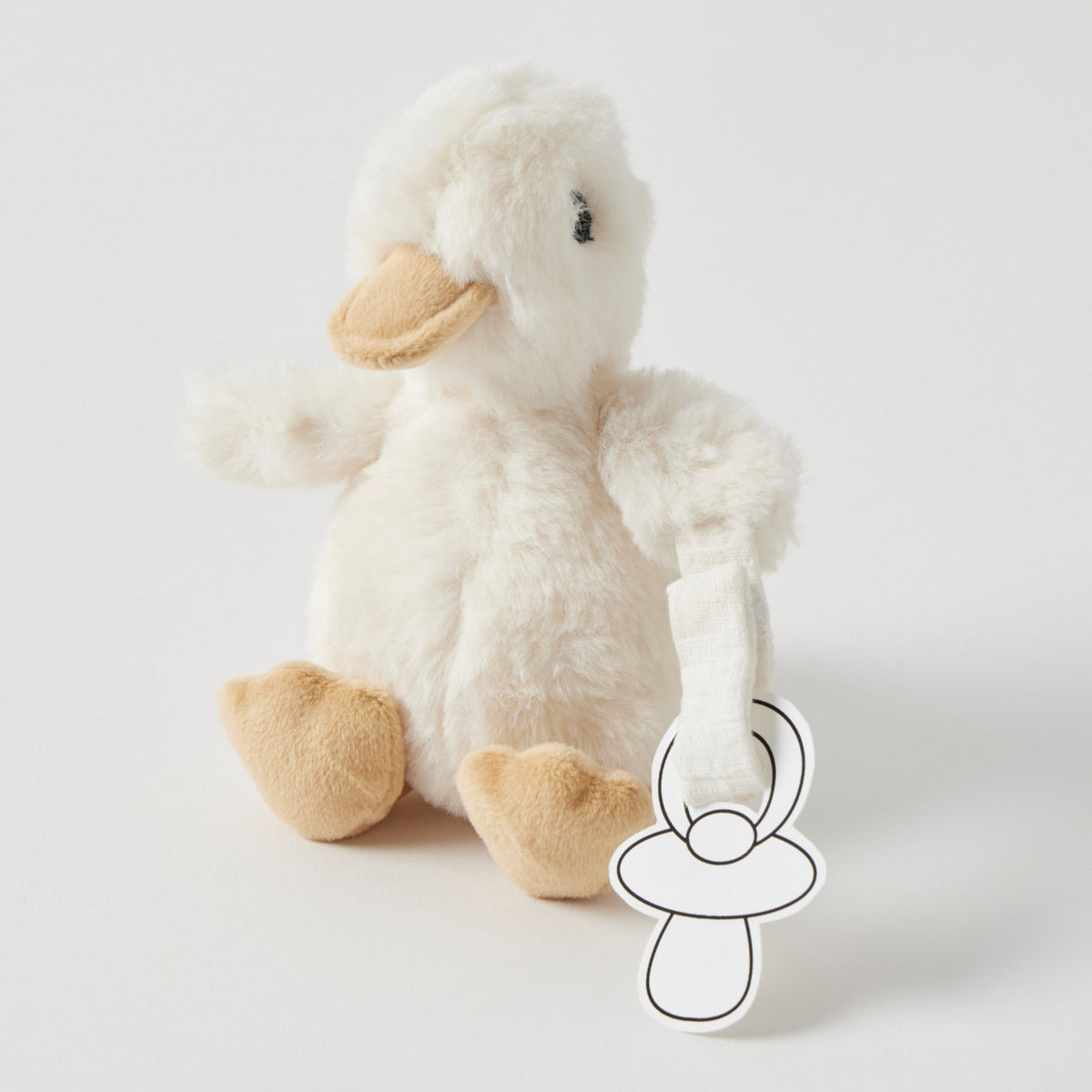 Soft Plush Duckling Dummy Clip